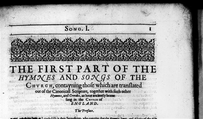 Opening of Song 1 in the 1623 first edition